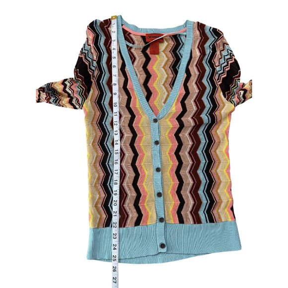 Missoni x Target Artsy Chevron Cardigan Eclectic Button-Up Sweater Women Size M - Picture 7 of 7